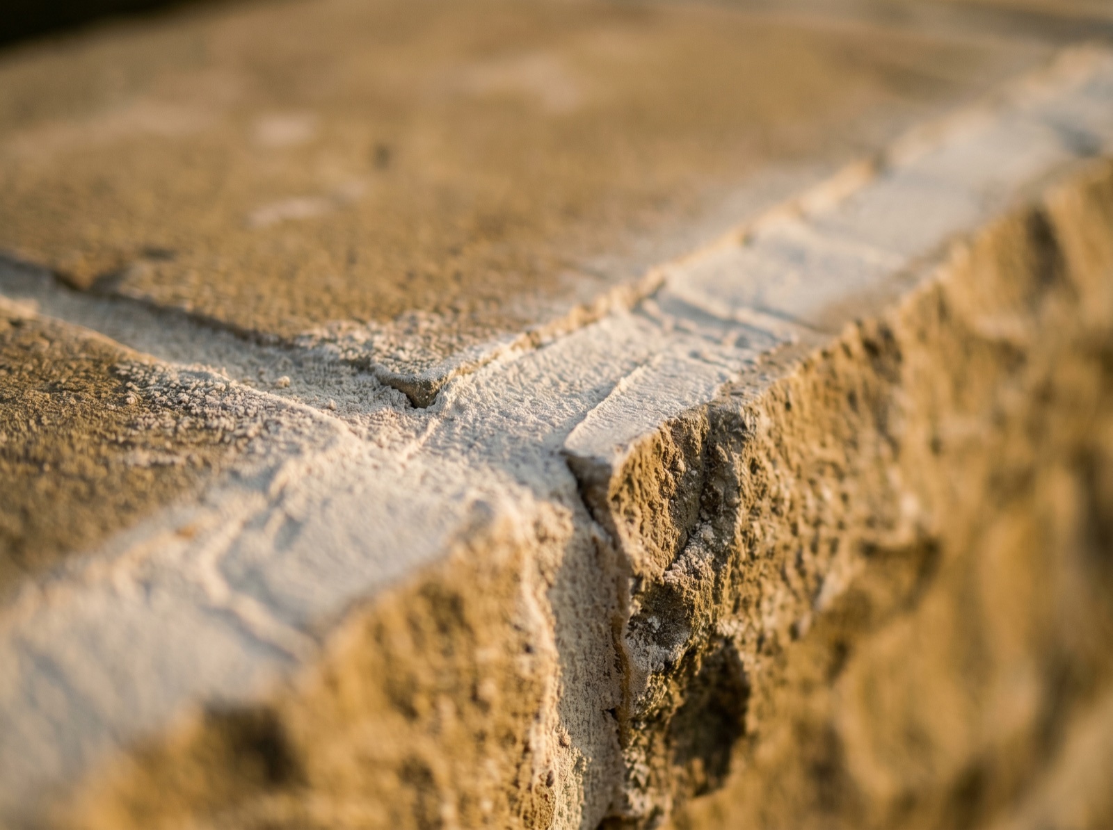 Old walls rebuilt the way they were first laid, in lime, in stone, joint by joint.